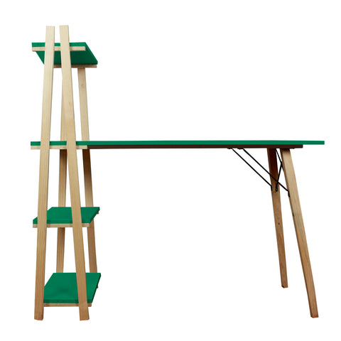 Estación de Trabajo Moderna Eames Con Repisas Onstore color verde