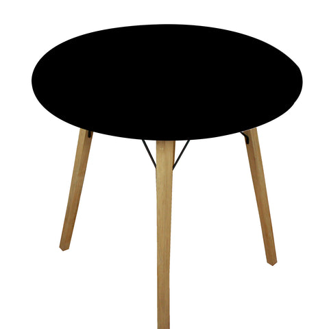 Mesa Redonda Moderna Minimalista estilo Eames Onstore. Color negro