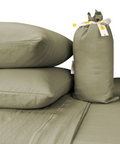 Juego de Sábanas Matrimonial Selectas Suavidad Premium 3500 hilos Onstore. Color beige incienso