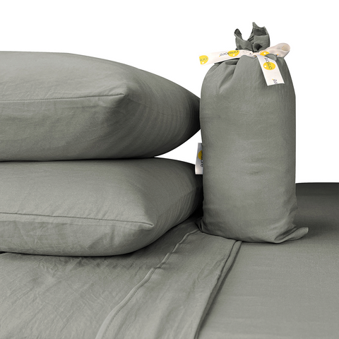 Juego de Sábanas Matrimonial Selectas Suavidad Premium 3500 hilos Onstore. Color gris ambar