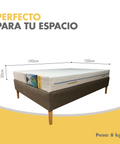 Colchon Sense puesto en cama individual. Medidas: 190 x 100 x 20Onstore