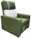 Sillón Reclinable Reposet Moderno Cómodo Resistente Futbol. Color Verde militar