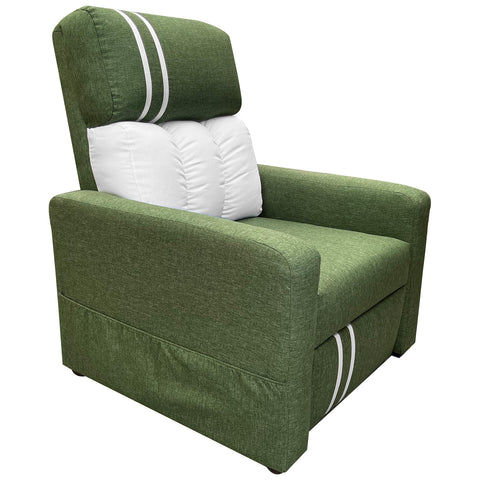 Sillón Reclinable Reposet Moderno Cómodo Resistente Futbol. Color Verde militar