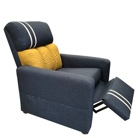 Sillón Reclinable Reposet Moderno Cómodo Resistente Futbol. Color gris