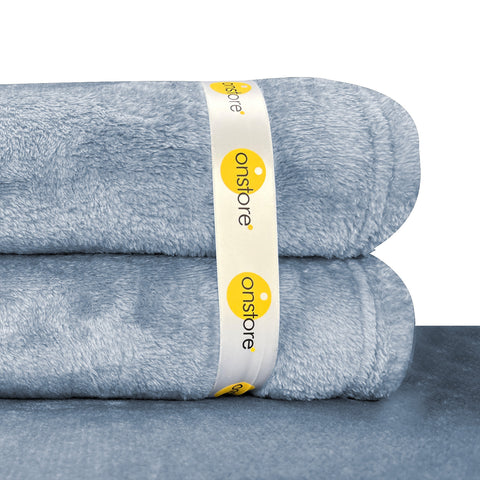 Cobija Individual Premium  230cm x 150cm Onstore. Color Azul claro