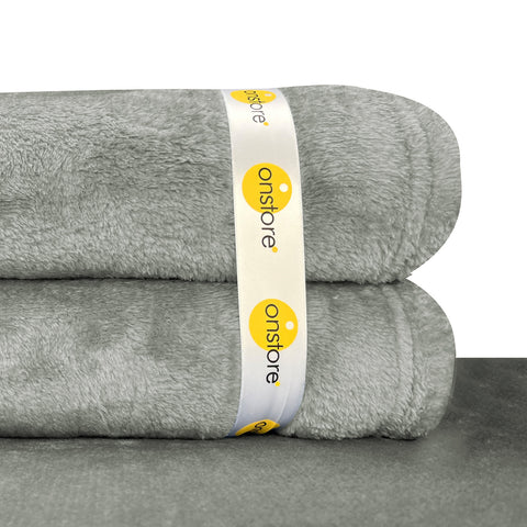 Cobija Individual Premium  230cm x 150cm Onstore. Color gris claro