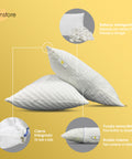 Almohada King Size Memory Foam 90cm x 40cm cierre integrado funda removible para facilitar su lavado y bolsita interior para contener el relleno Onstore