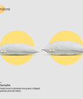 Almohada King Size Memory Foam 90cm x 40cm  puedes hacer la almohada mas gruesa o delgada quitando parte del relleno. Onstore