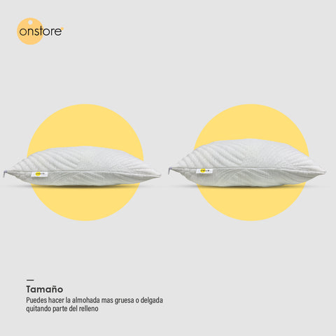 Set 2 Almohadas Premium Memory Foam Hybrid Cloud 90x40